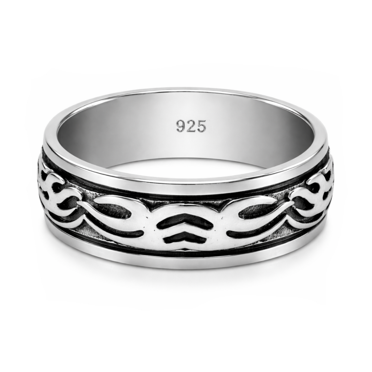 Tribal Spinner Ring in 925 sterling silver – main view