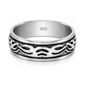 Tribal Spinner Ring in 925 sterling silver – main view