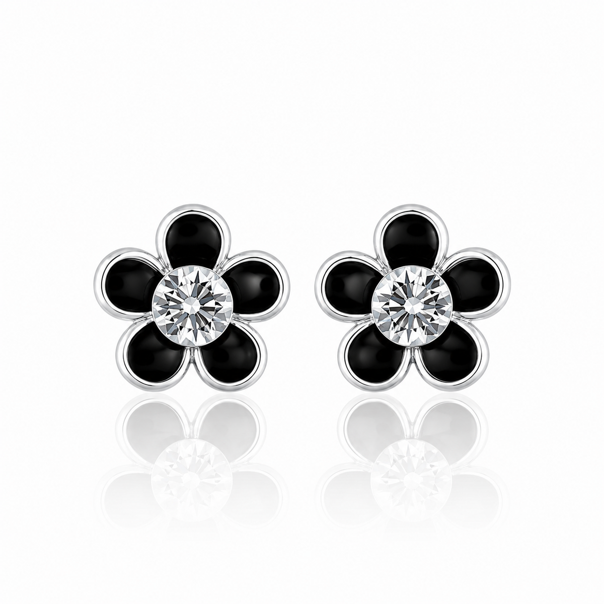 Midnight Blossom Stud Earrings