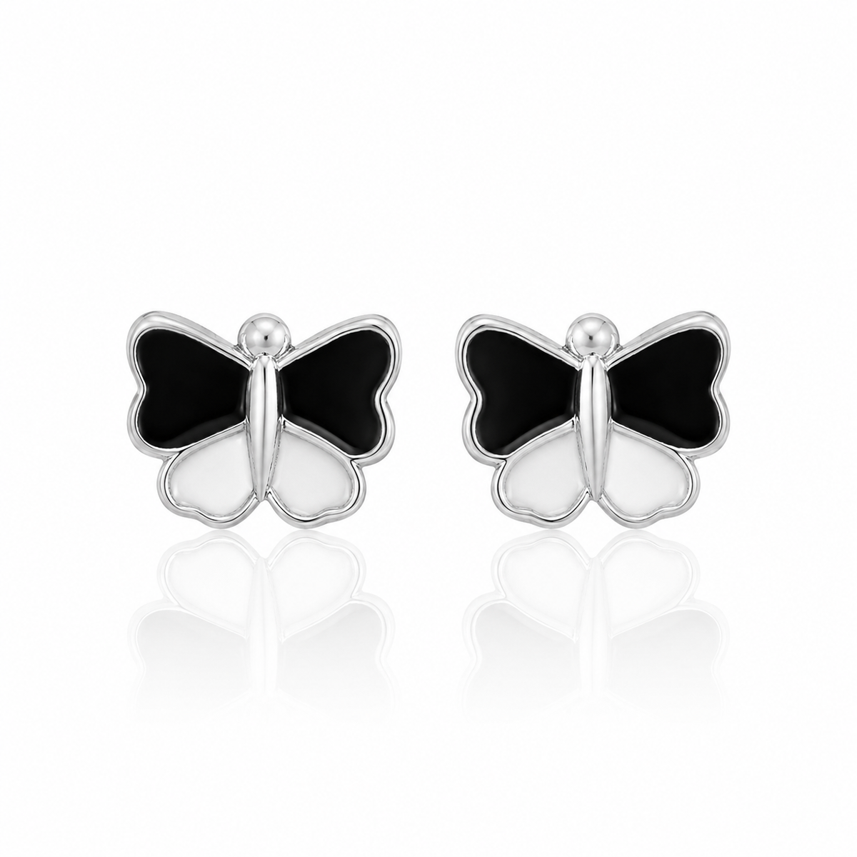 Midnight Flutter Butterfly Stud Earrings
