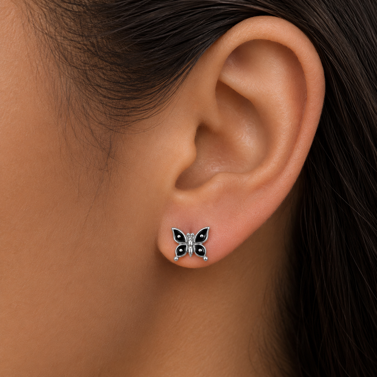 Moonlit Mariposa Stud Earrings