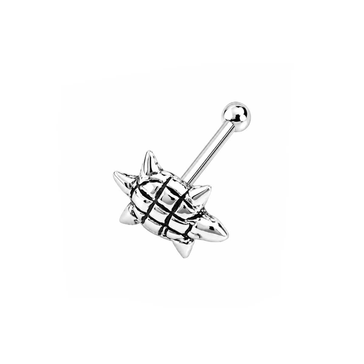 Turtle Nose Bone Stud in 925 sterling silver – main view