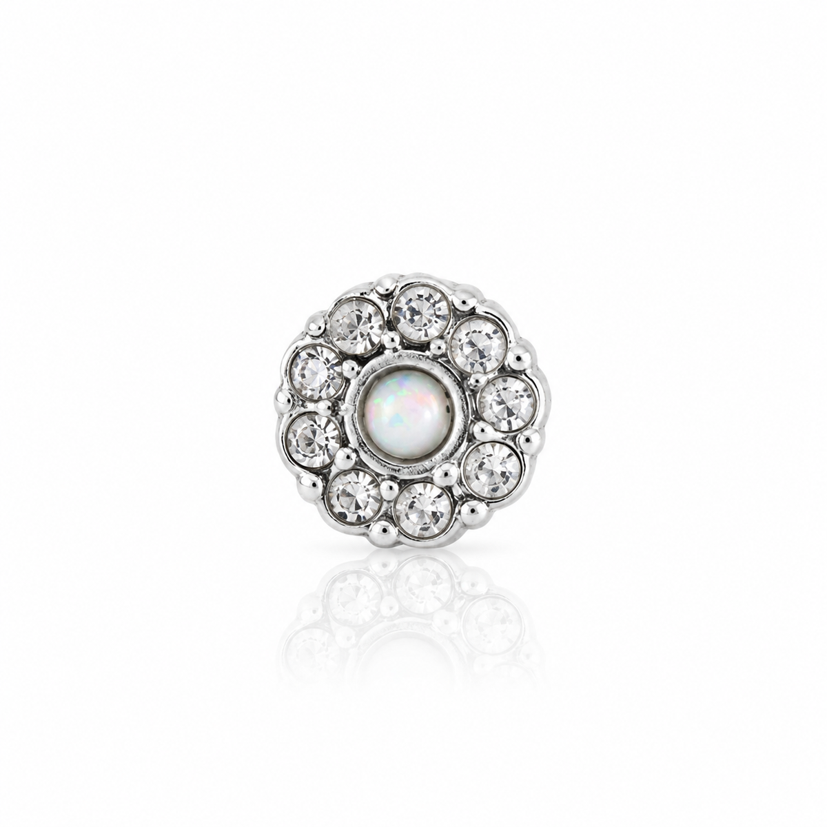 Radiant Halo Opal Cartilage Stud