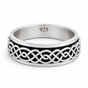 Celtic Knot Spinner Ring in 925 sterling silver – main view