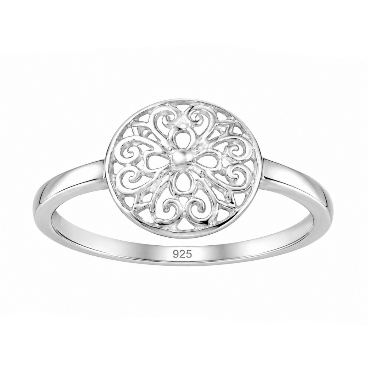Round Floral Filigree Ring