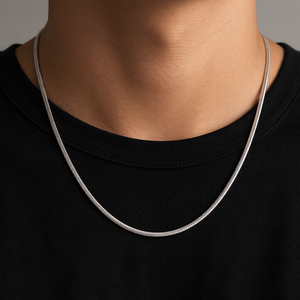 Snake Chain in 925 sterling silver – angle view