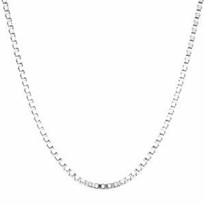 Square Box Link Chain in 925 sterling silver – angle view