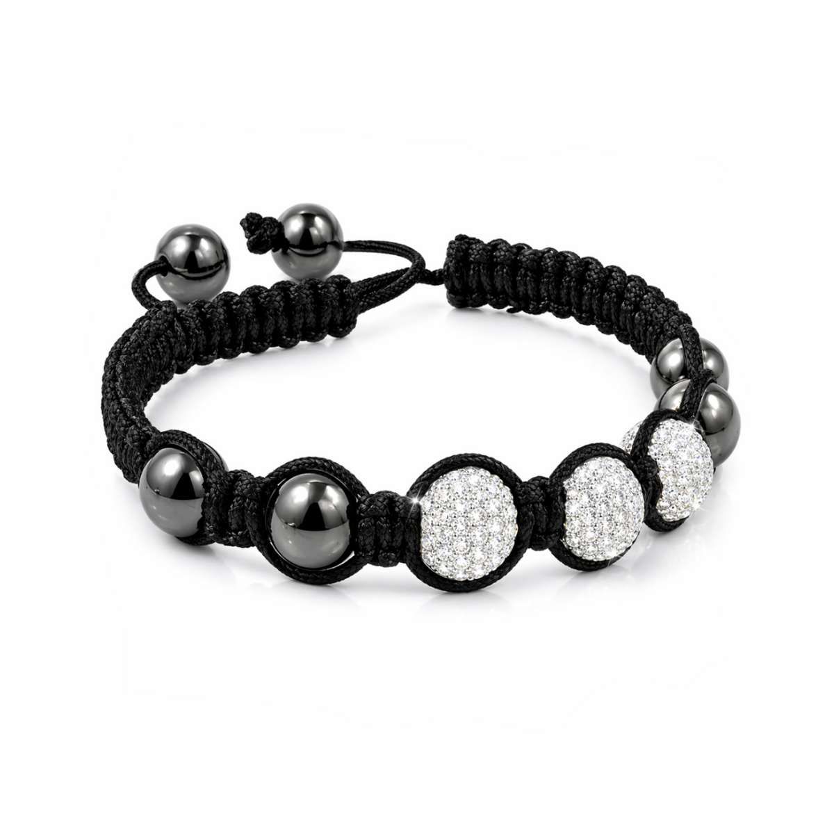 Three-Ball Shamballa Bracelet in 925 sterling silver – main view