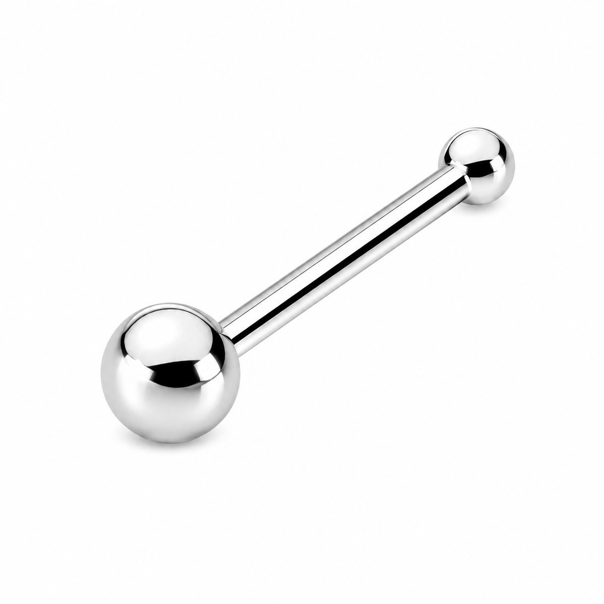 Polished Sphere Nose Bone Stud in 925 sterling silver – additional view