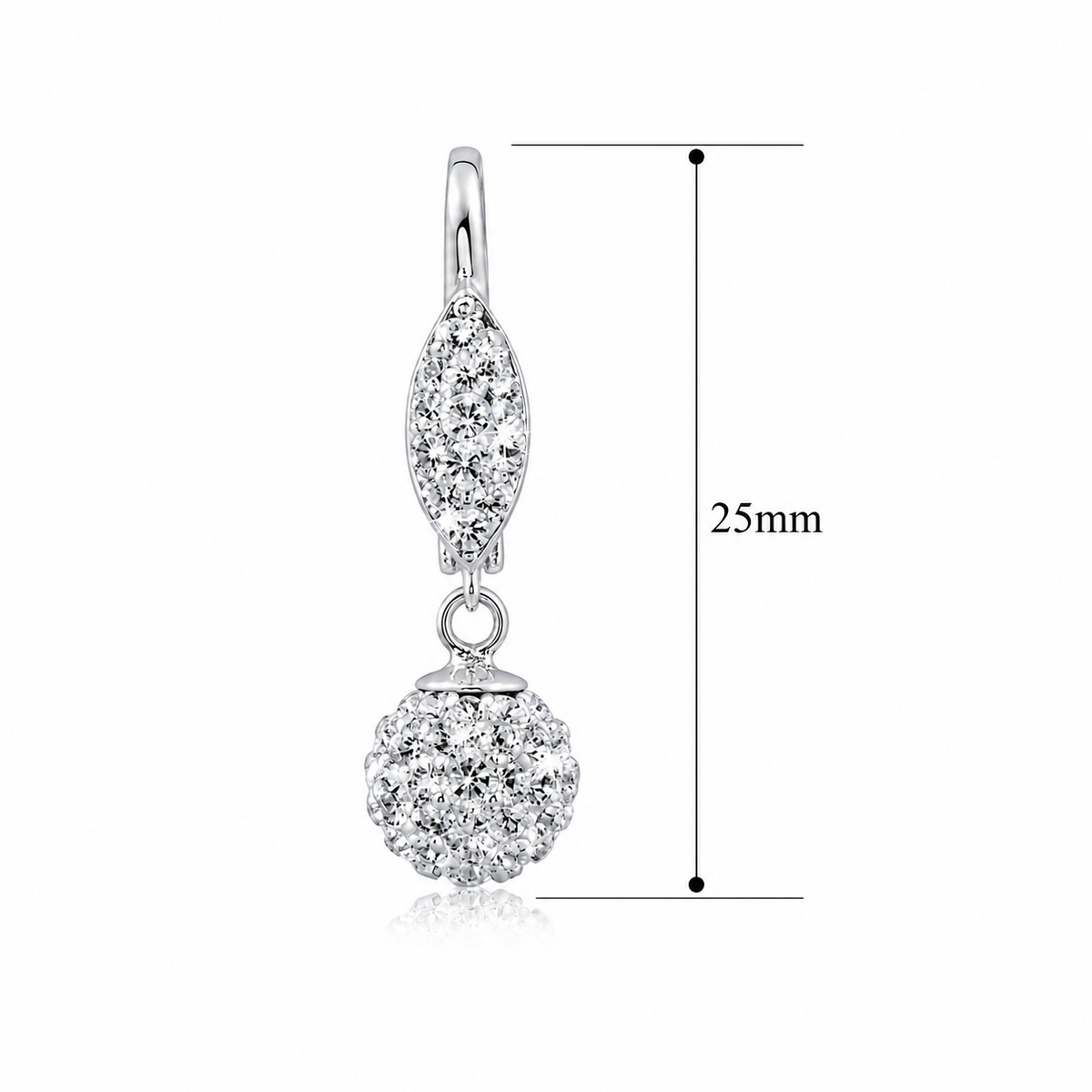 Celestial Drop Orb Earrings in 925 sterling silver – additional view