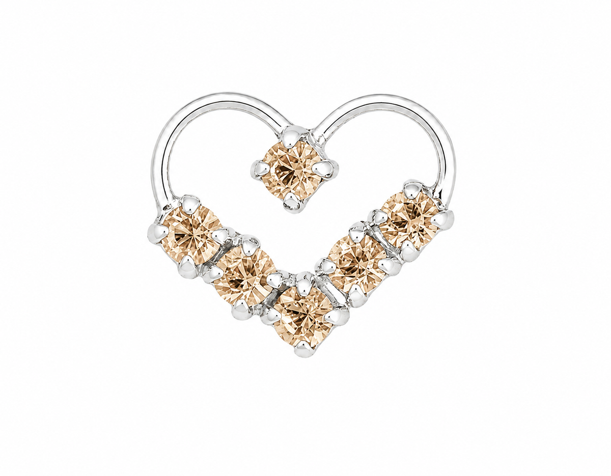 Celestial Heart Open Stud Earrings in 925 sterling silver – additional view