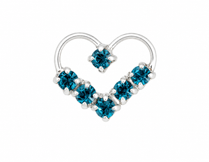 Celestial Heart Open Stud Earrings in 925 sterling silver – main view