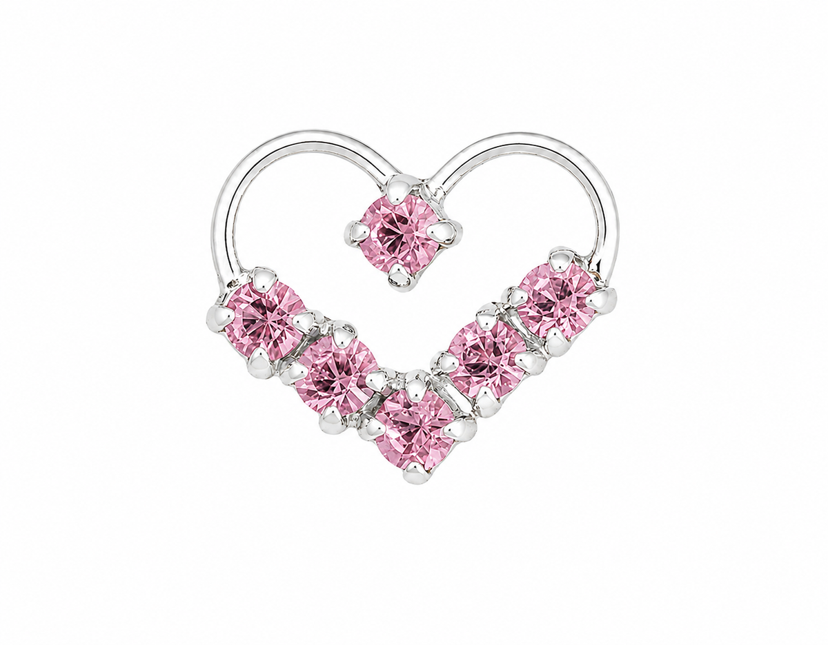 Celestial Heart Open Stud Earrings in 925 sterling silver – additional view