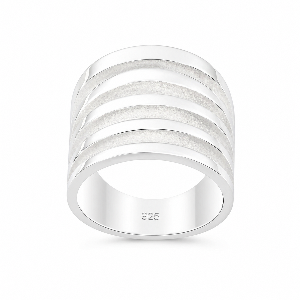 Satin Sculpted Six-Band Ring