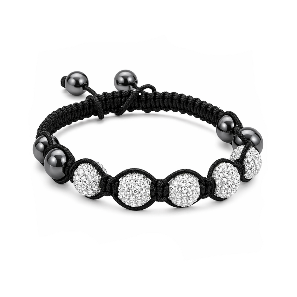 Five-Ball Shamballa Bracelet in 925 sterling silver – main view