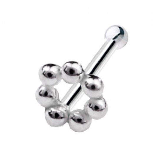 7 Beads Flower Nose Bone With Hole 