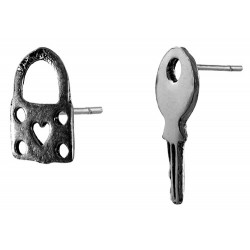 Key And Lock Stud Earring