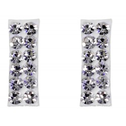 Clear Crystal Rectangle Stud Earring
