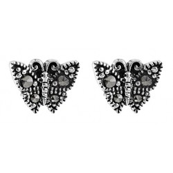 Marcasite  Butterfly Stud Earring