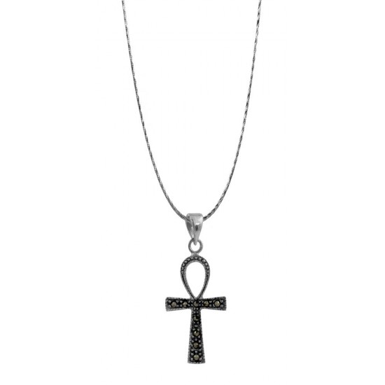 Marcasite Egyptian Cross Pendant