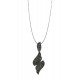 Marcasite Solid Double Leafs Pendant