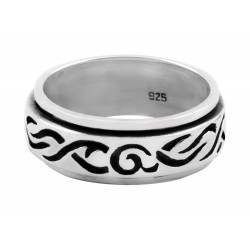  Tribal Design Spinners  Men's Ring