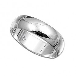 Plain Wedding Band Ring 6 mm