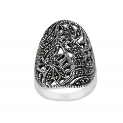 Floral Marcasite Women's Ring