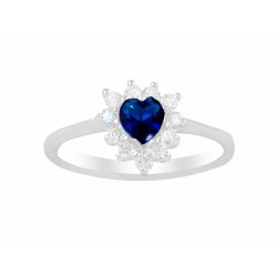 Dark Blue Heart Ring