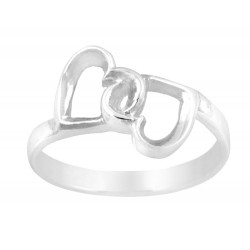  Cut Out Double Hearts Ring