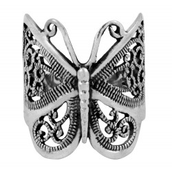 Rolling Large Filigree Butterfly Ring