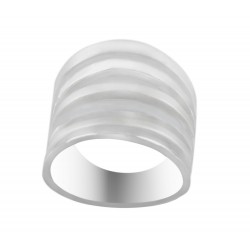 Sterling Silver Satin And Silver Six Band Design Ring